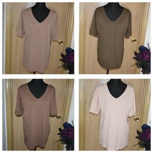 NWT Kalon 4 Piece Closet Essential Basic Everyday T-shirt Base Layer Bundle